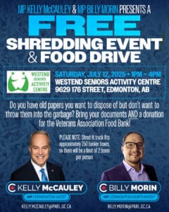 Free Community Shredding Event & Food Drive at WE SENIORS